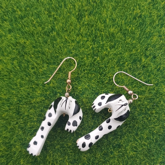 Dalmatian Print Earrings Dog Jewelry E242